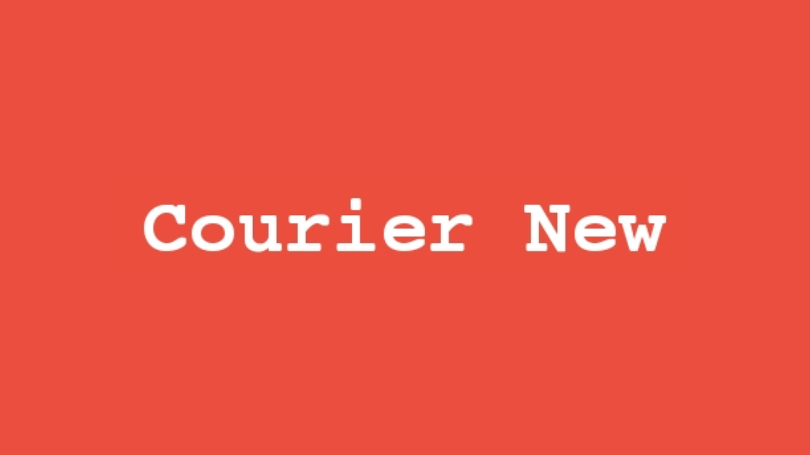 courier new youtube thumbnail font
