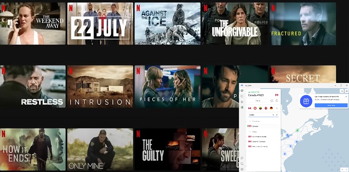 Netflix unblocked with NordVPN