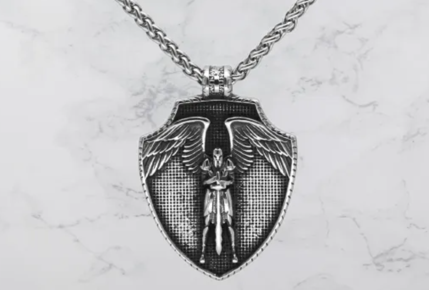 warrior angel pendant