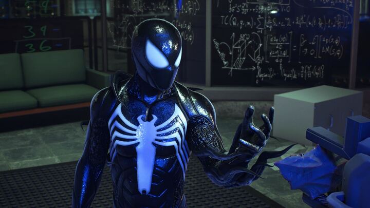 Venom with Peter Parker in Spider-Man 2.