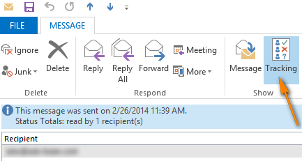 Track Read Receipts in Outlook