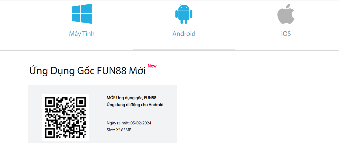 App Fun88 hỗ trợ cả Android và iOS