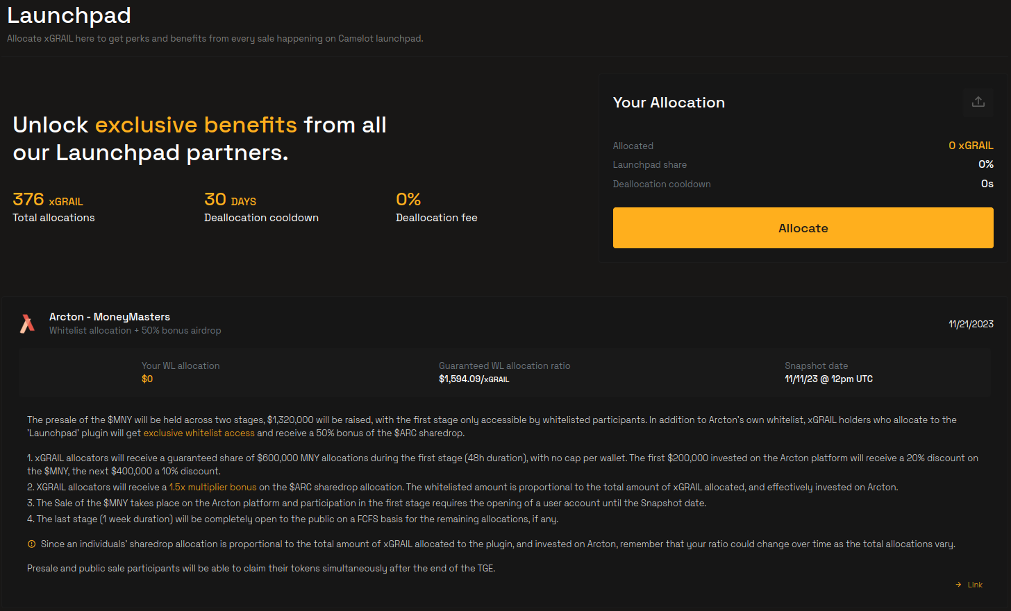 Using Camelot Exchange with Enkrypt