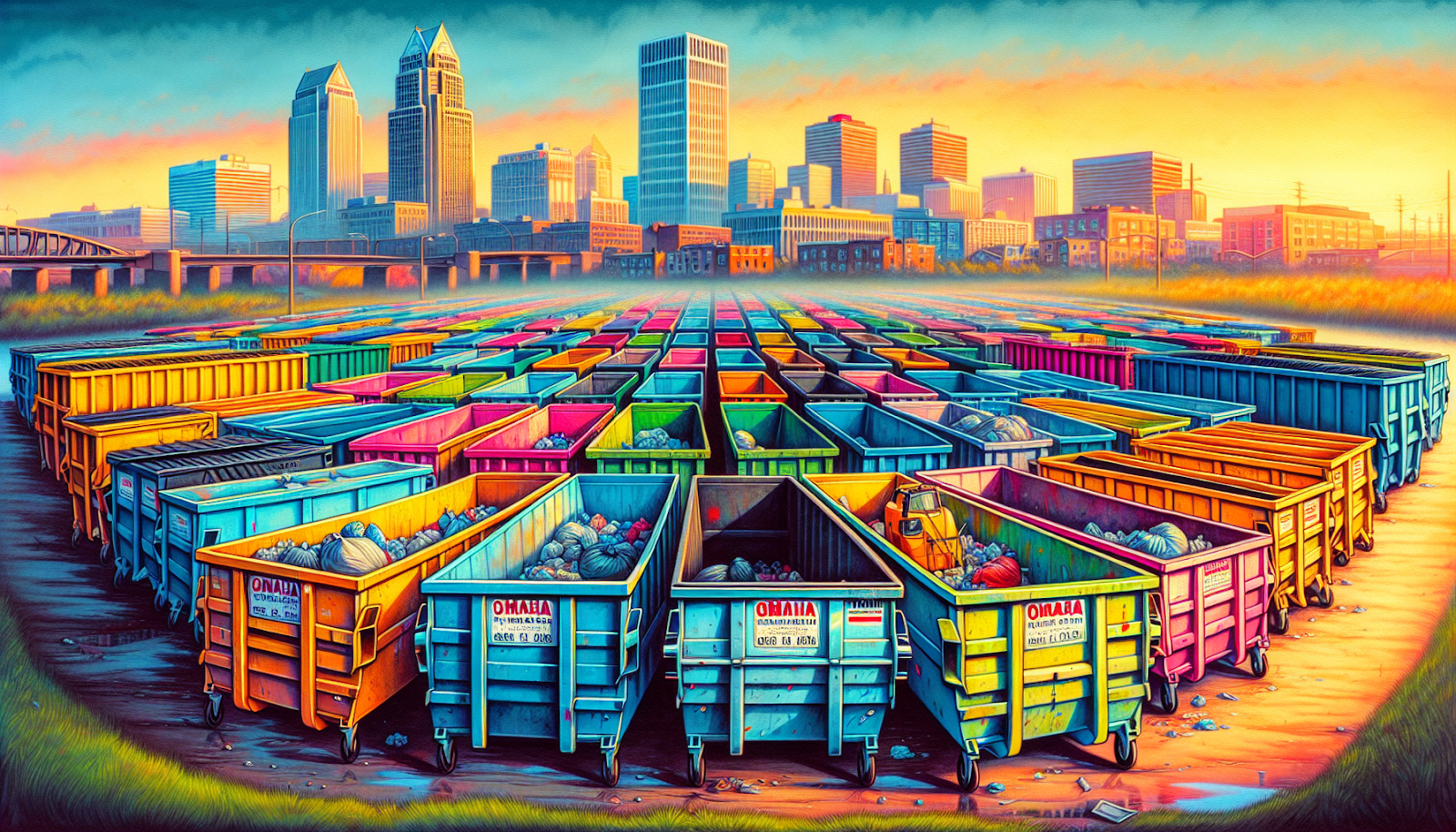 Illustration of dumpster rentals in Omaha NE