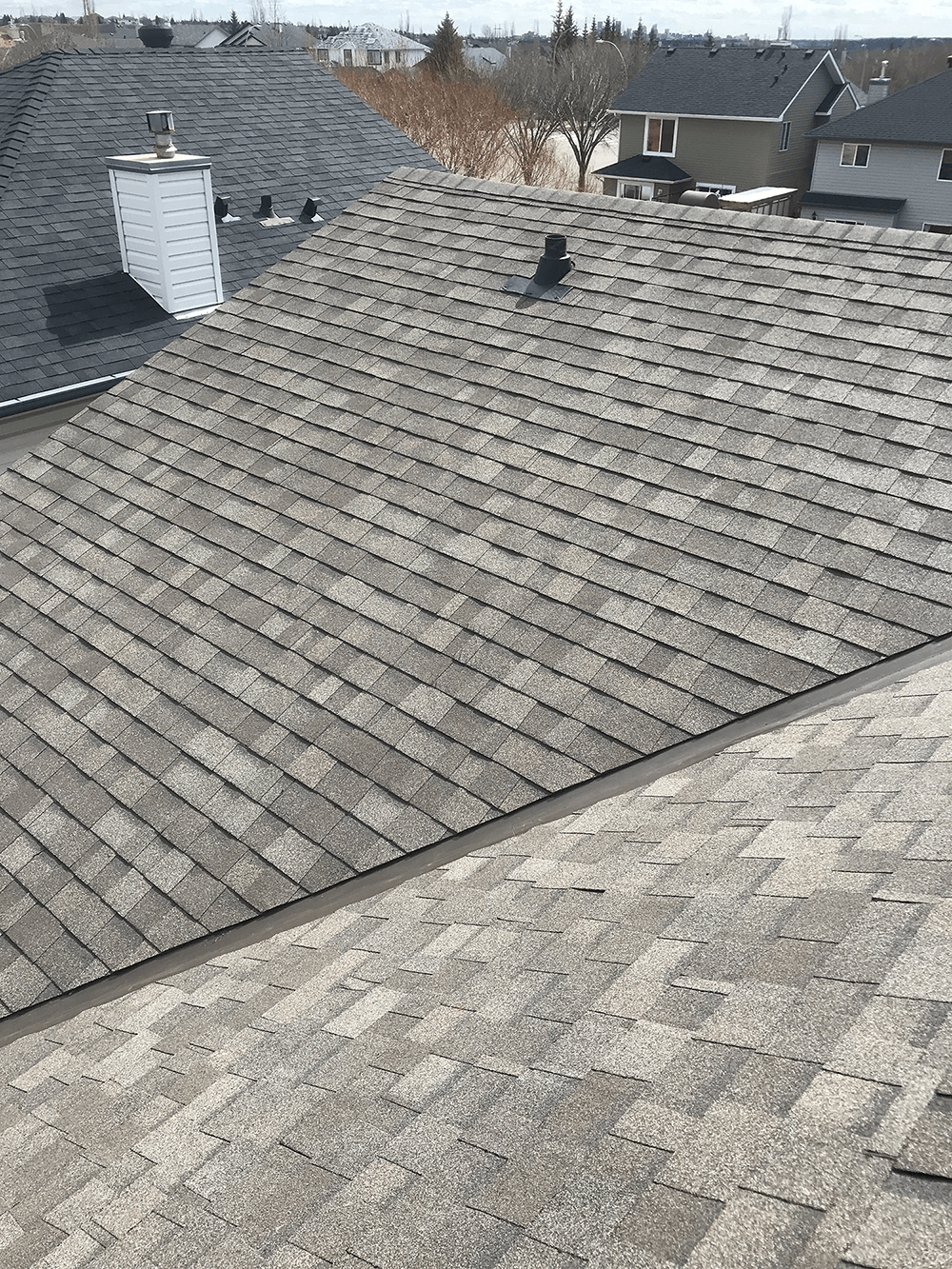 A finished re-roofing project by Jamieson Roofing
