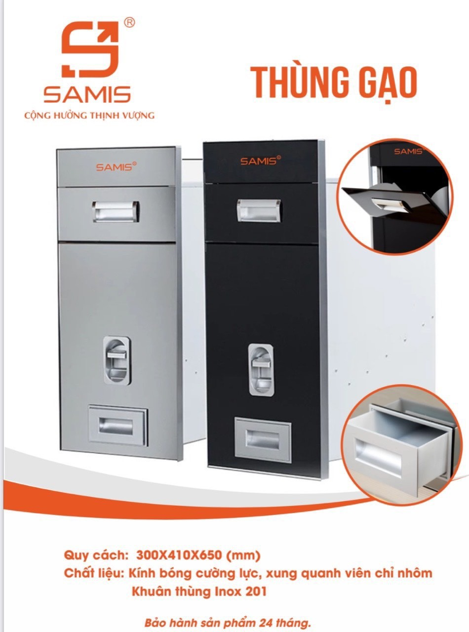 Thùng gạo thông minh 15kg- Thùng gạo thông minh SAMIS