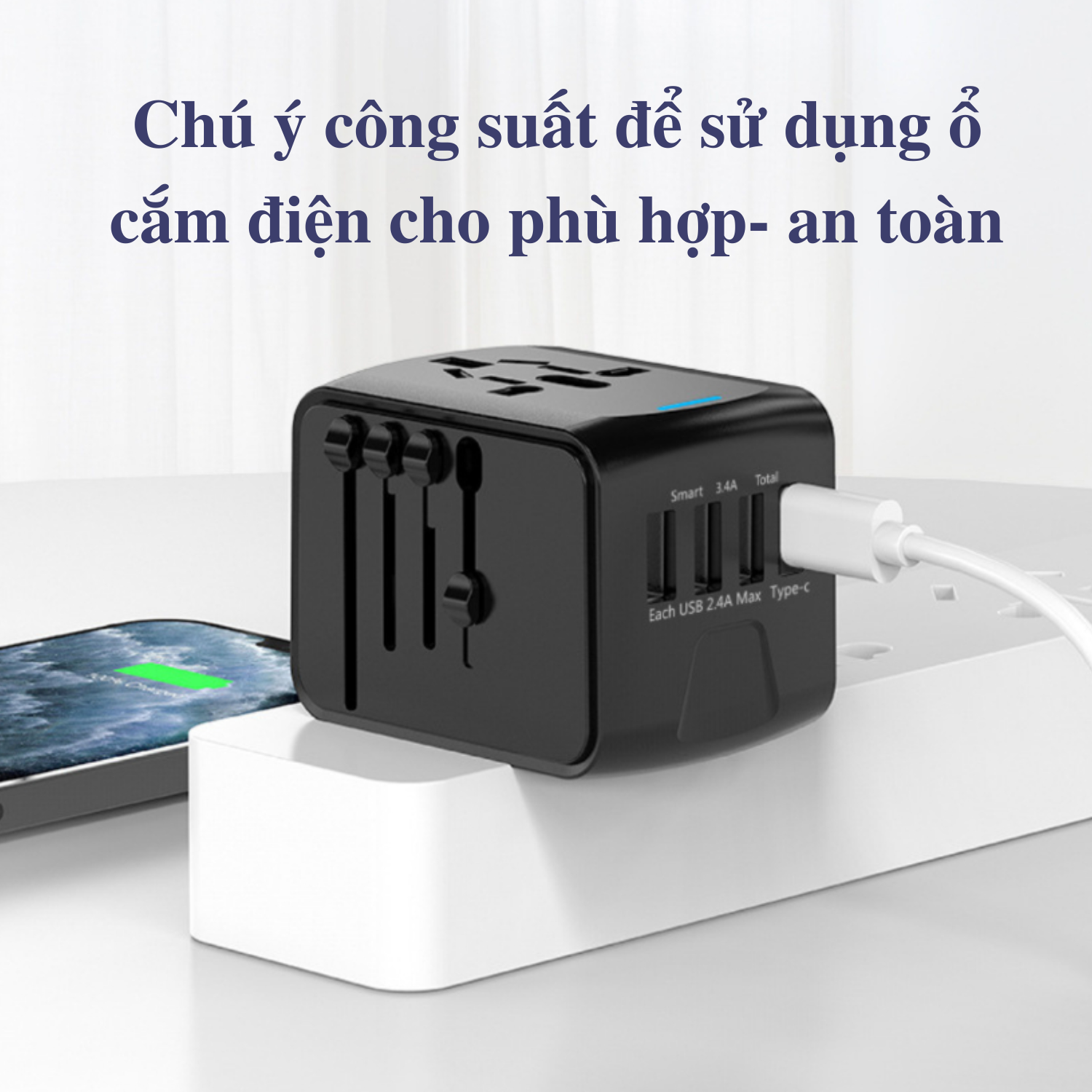 ổ cắm đa năng có nhiều loại phích cắm