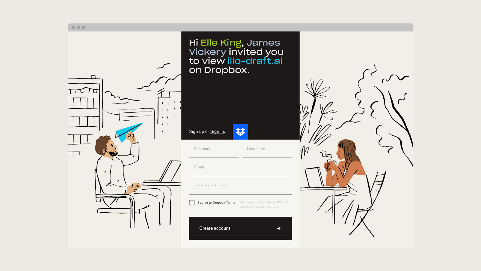 Dropbox’s fun and bright graphic style_readymag blog