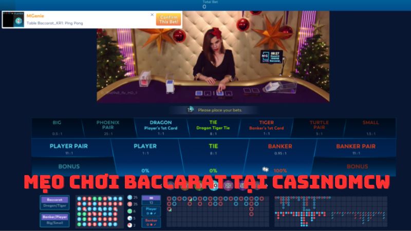 Mẹo chơi baccarat có thể áp dụng khi tham gia tại casinomcw
