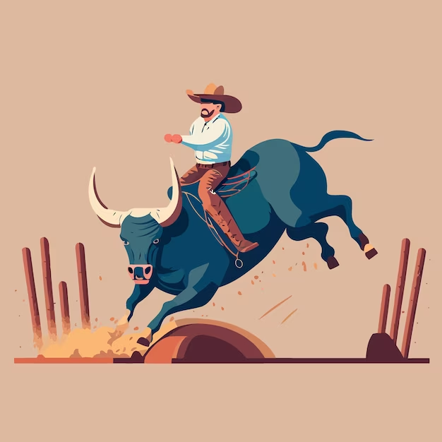 Badass Rodeo Graphical Illustration