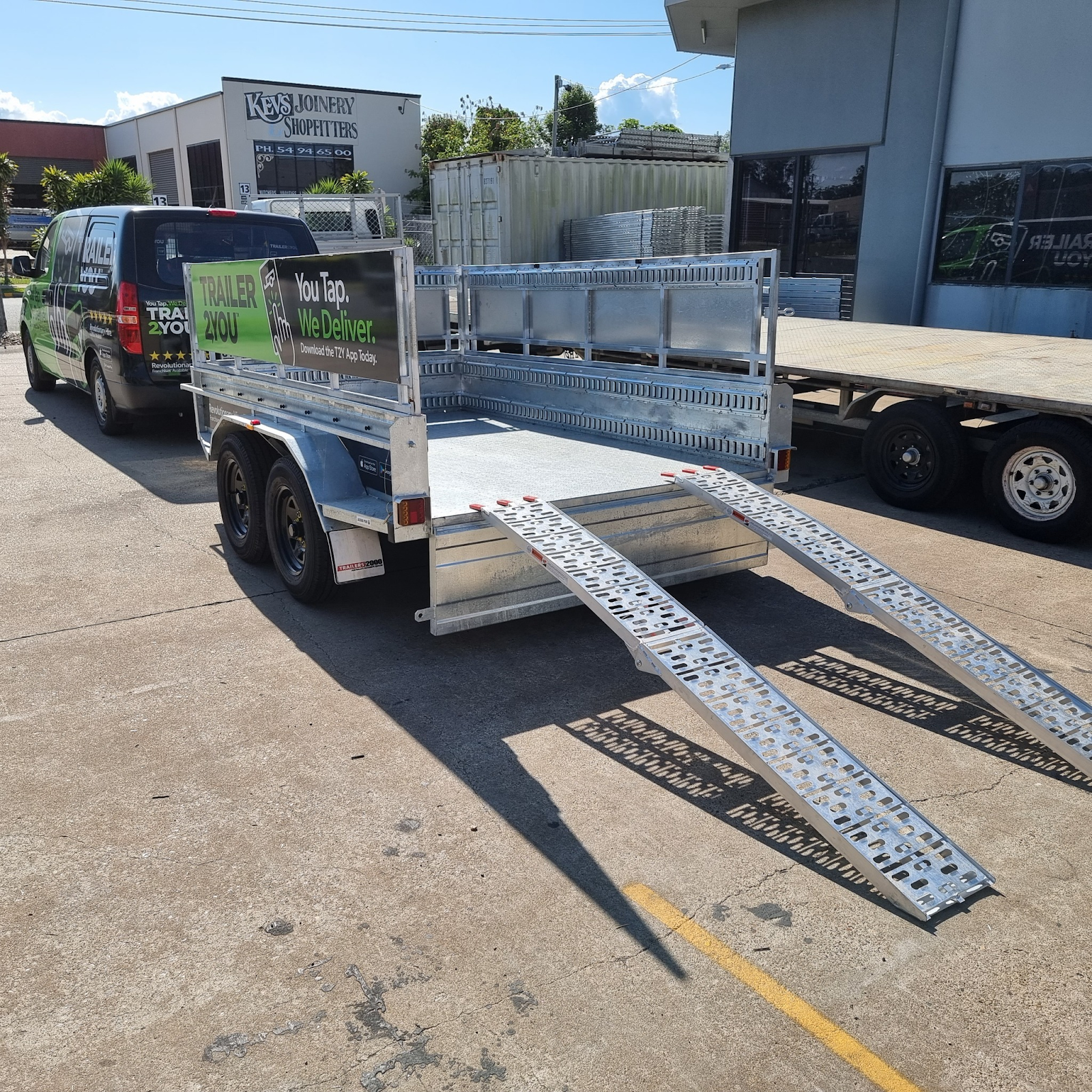 Trailer with ramp hire