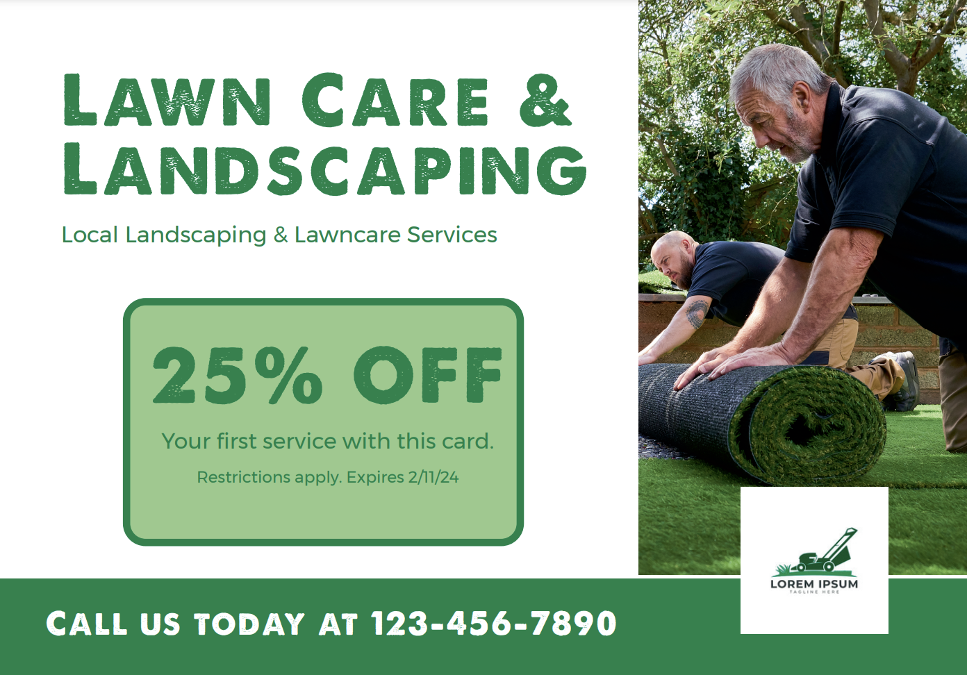 FRONT 5: EDDM landscaping postcard template