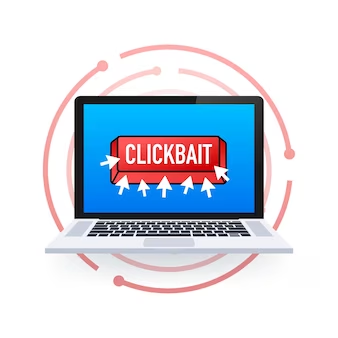 Clickbait Graphic on a Laptop