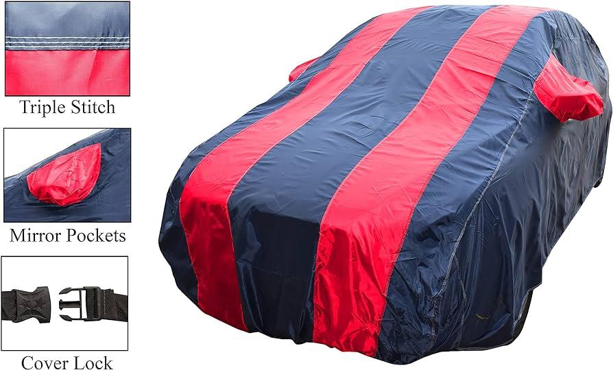 WEGATHER Car Body Cover Compatible with Toyota Innova 2.5 G (Diesel) 8  Seater with Water Resistant & Dustproof Polyester Fabric with Mirror  Pockets_Red Stripes : Amazon.in: Car & Motorbike
