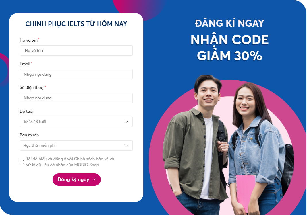 Thiết kế Landing Page - Form biểu mẫu