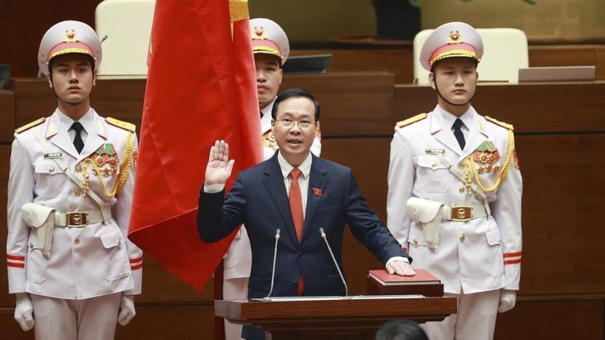 Ảnh lưu trữ : Ông Võ Văn Thưởng tuyên thệ nhậm chức chủ tịch nước Việt Nam ngày 02/03/2023 trước Quốc Hội, Hà Nội, Việt Nam.