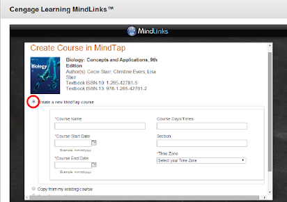 MindTap: Create a New Course 