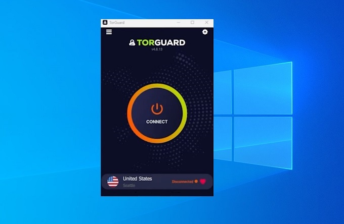 TorGuard App main screen
