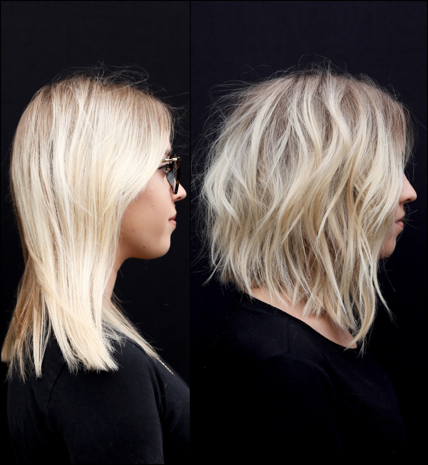  Angled Choppy Blonde Bob