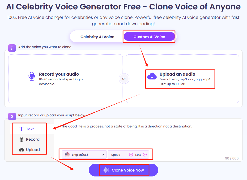 How to Create Garfield Text to Speech Through Vidnoz AI Voice Changer