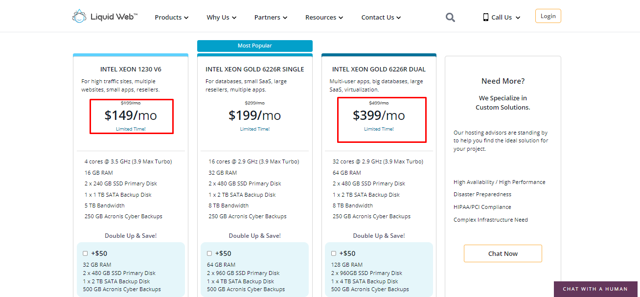 Liquid Web Dedicated Server Hosting Price 