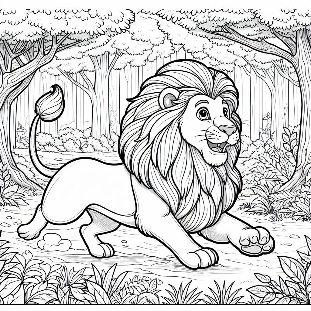 o rei leão para pintar