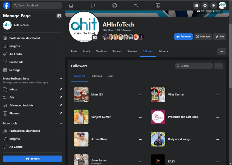 Facebook Page