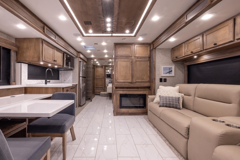2024 best Class A motorhomes for full-timers Tiffin Allegro RED 33AA interior
