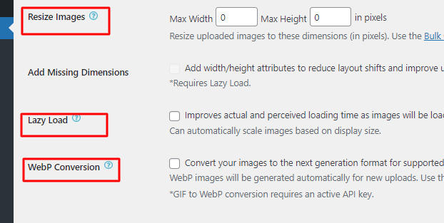 EWWW Image Optimizer Options