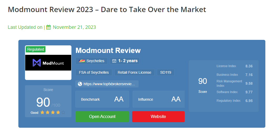 Modmount’s Article on Top Forex Brokers Review