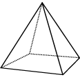 Diagram showing a pyramid.