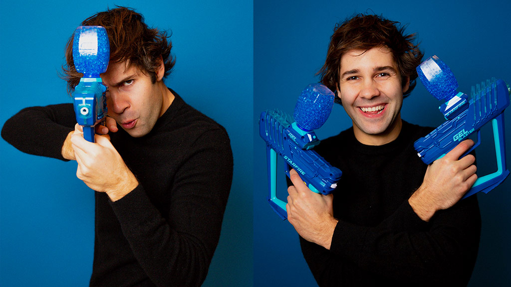 David Dobrik with Gel Blasters