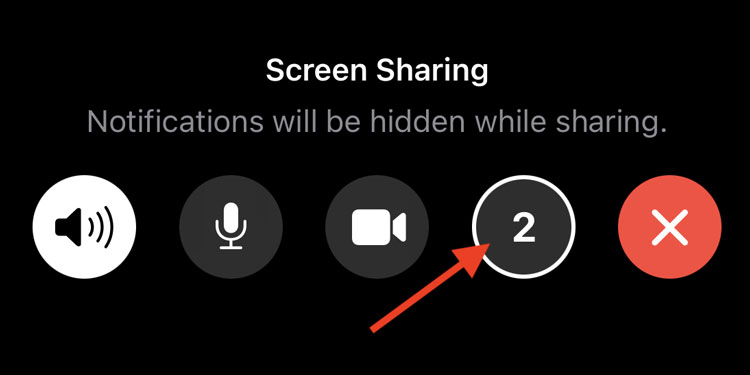 Screen Sharing Countdown on FaceTime