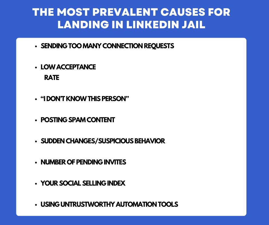 causes for LinkedIn Jail