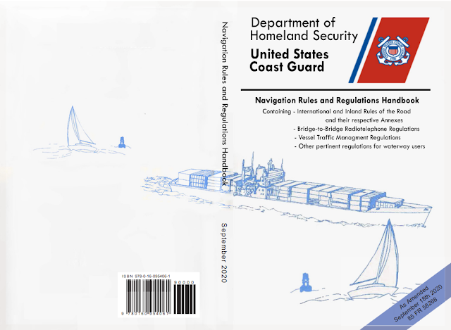 The cover of the Coast Guard's Navigational Rules and Regulations Handbook.