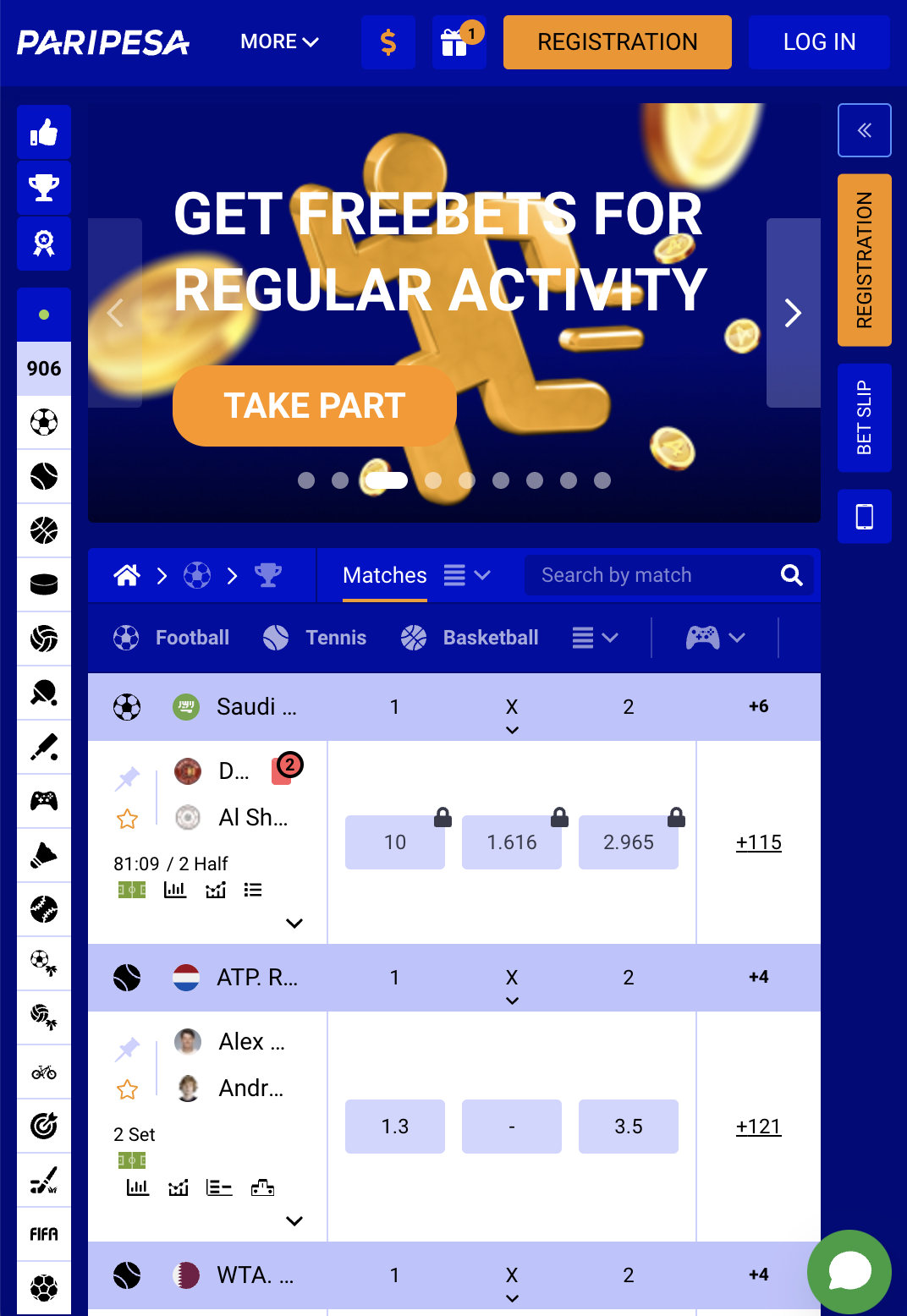 Paripesa Free Bet