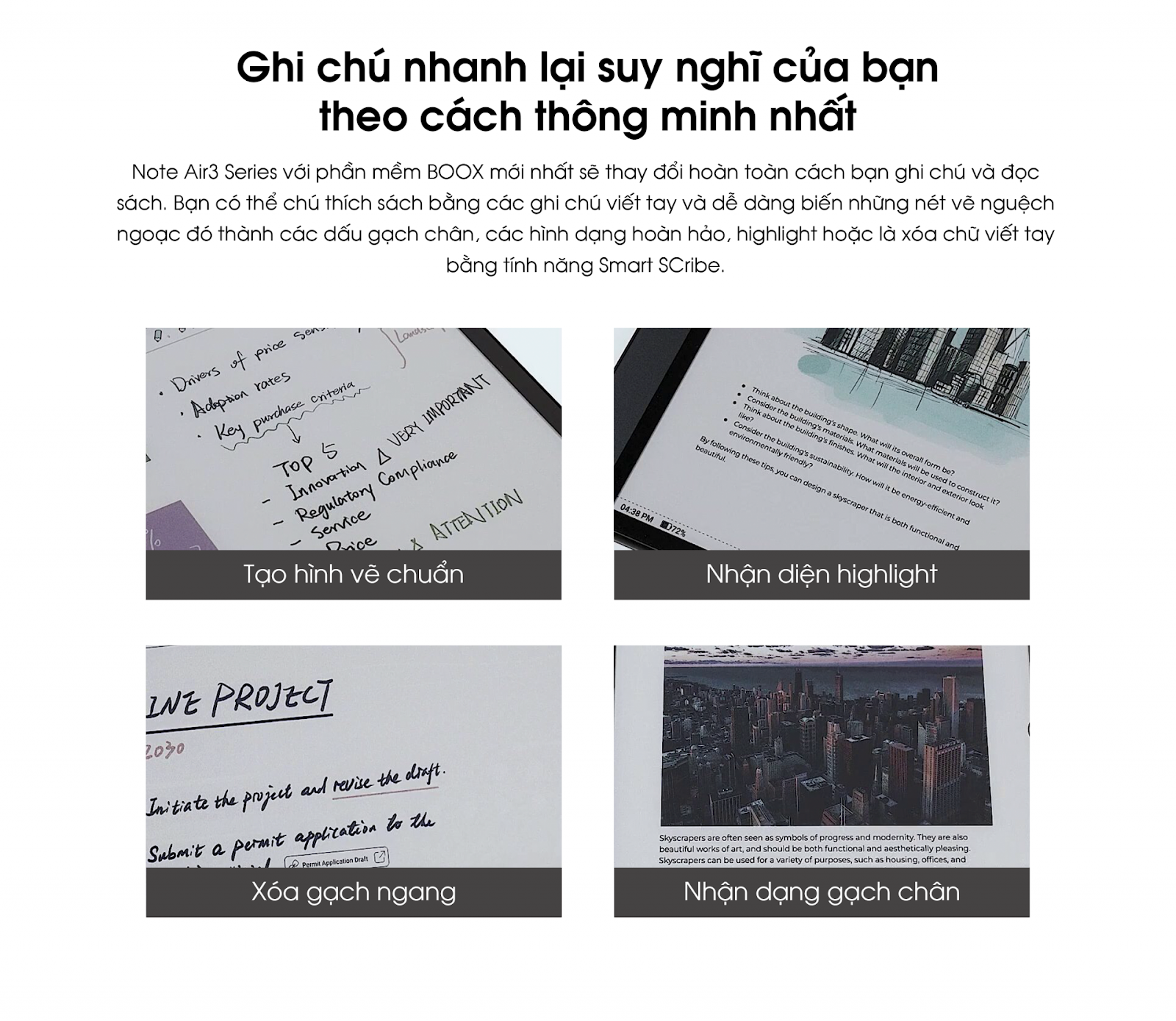 Tính năng thông minh của Boox Note Air3