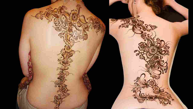 full body chest mehndi design