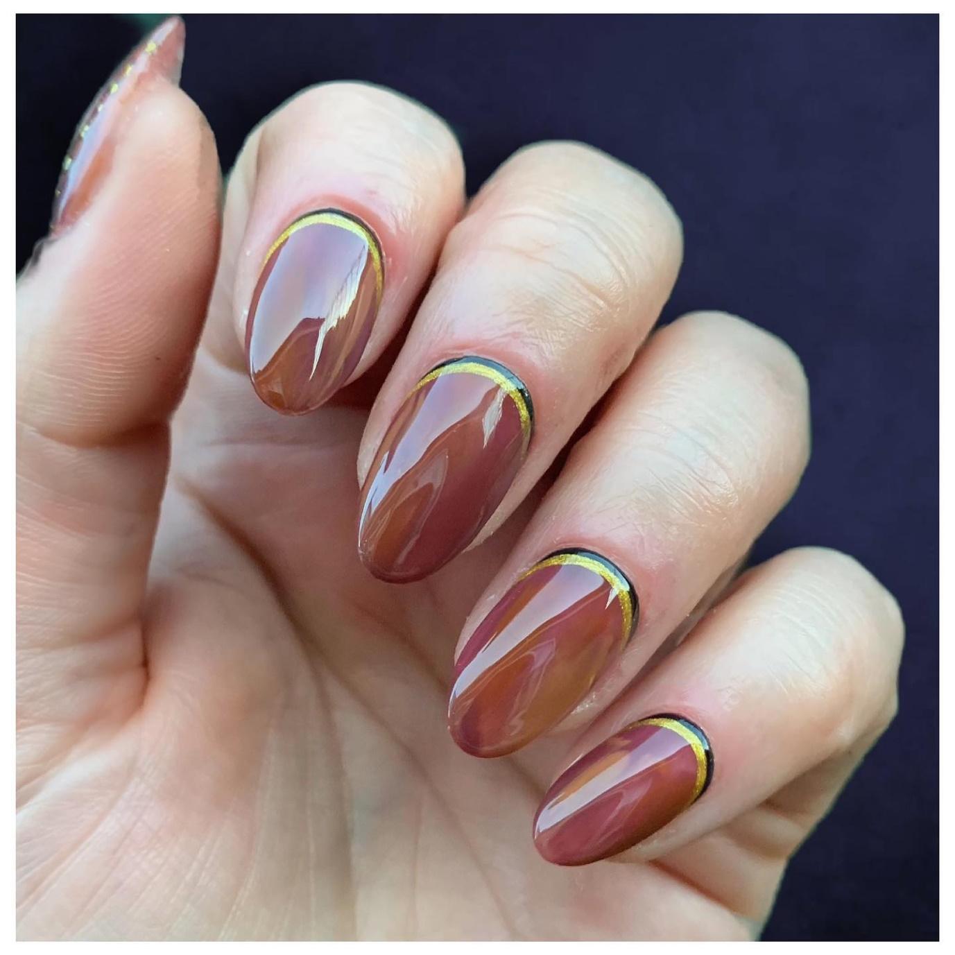Subtle Marble Nails and Cuticle Cuffs