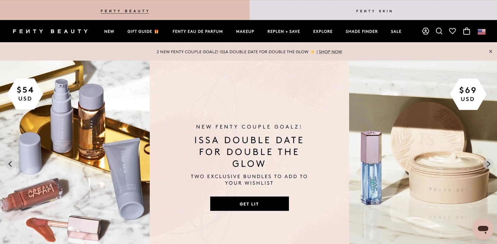 Shopify beauty stores: Fenty Beauty