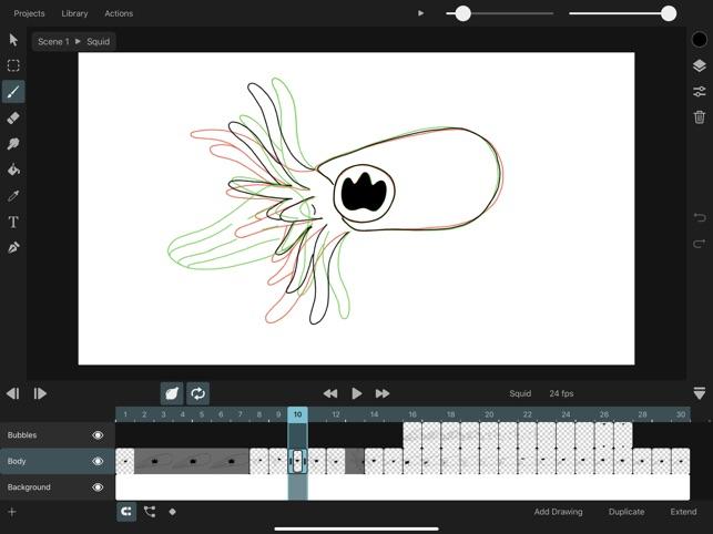 ToonSquid animation app for ipad
