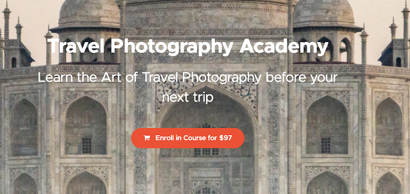 Teachable's online Travel Photography Academy. 