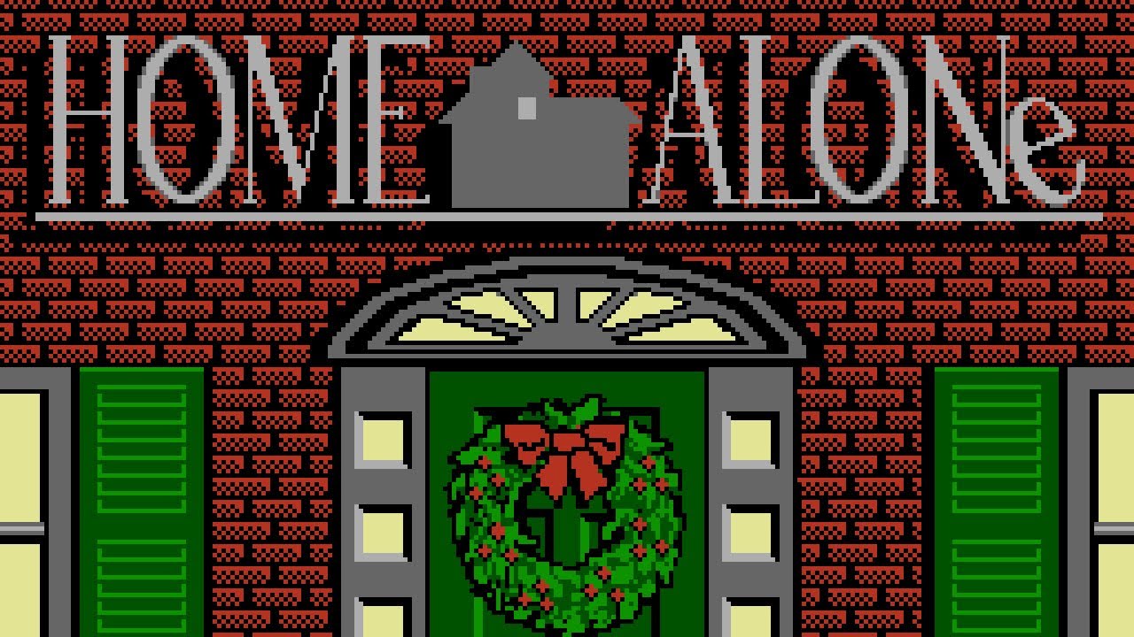 A screenshot of the title screen from the first Home Alone game. 