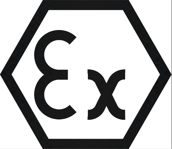 A black and white hexagon with letters

Description automatically generated