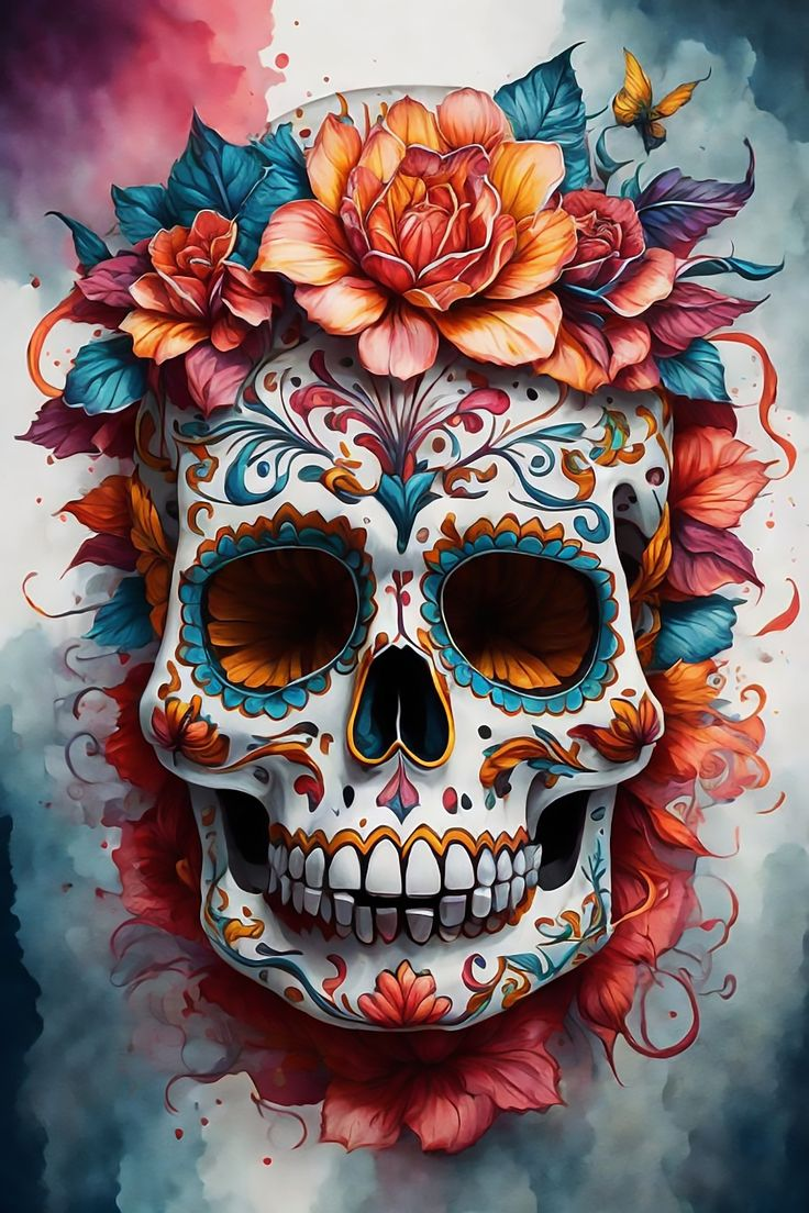 Colorful Skull Art