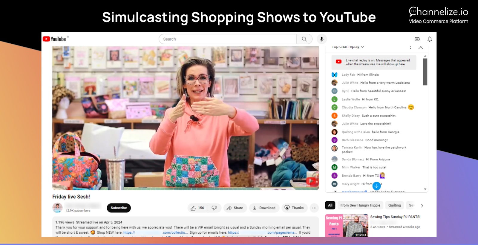 Simulcasting feature of Channelize.io Live Shopping Platform