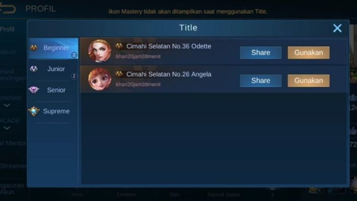 Cara Menampilkan Title di ML