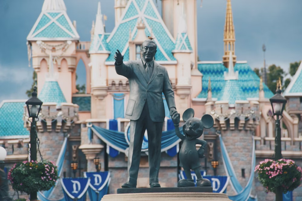 Statue of Walt Disney and Mickey Mouse