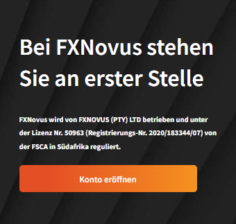 FXNovus wird von der FSCA Südafrikas reguliert