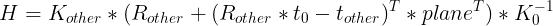 homography matrix equation